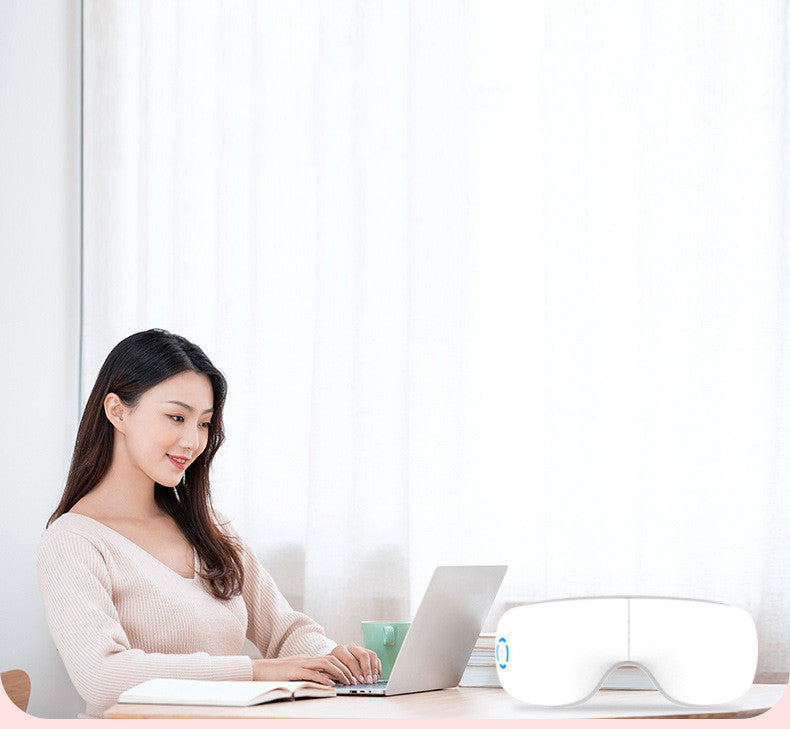 Eye Massager with Vibration, Heat & Music | Rechargeable Eye Massage Device