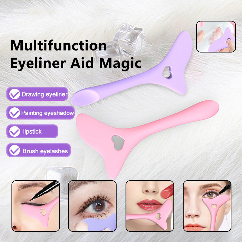 Silicone Eyeliner & Lip Stencil | Reusable Wing Tip Makeup Aid for Beginners