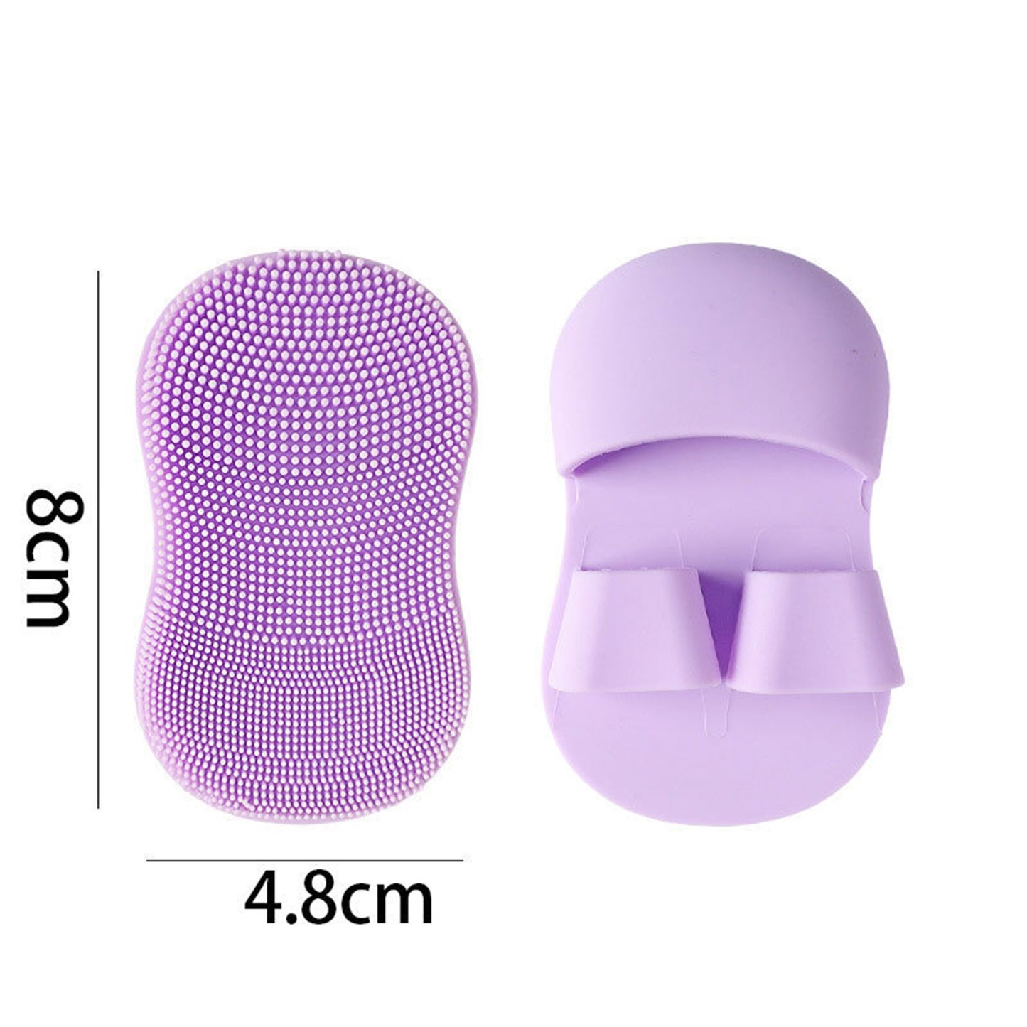 2PC Silicone Facial Cleansing Brush | Mini Exfoliator & Baby Bath Scrubber