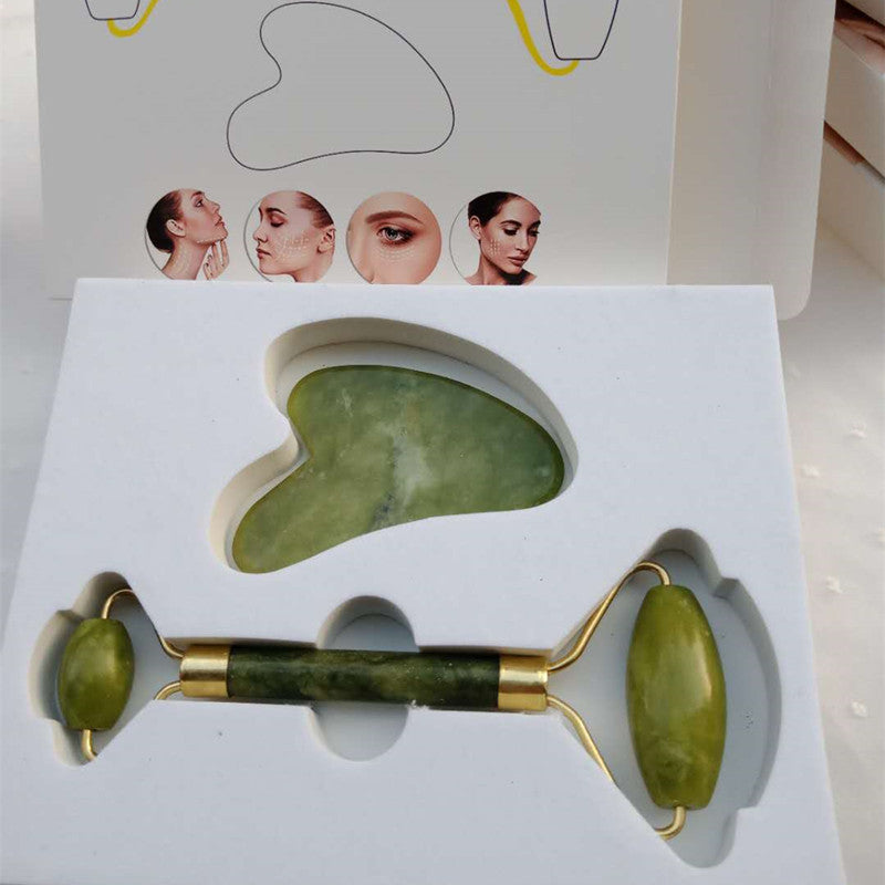 Natural Crystal Jade Roller | Double-Head Facial & Eye Massager