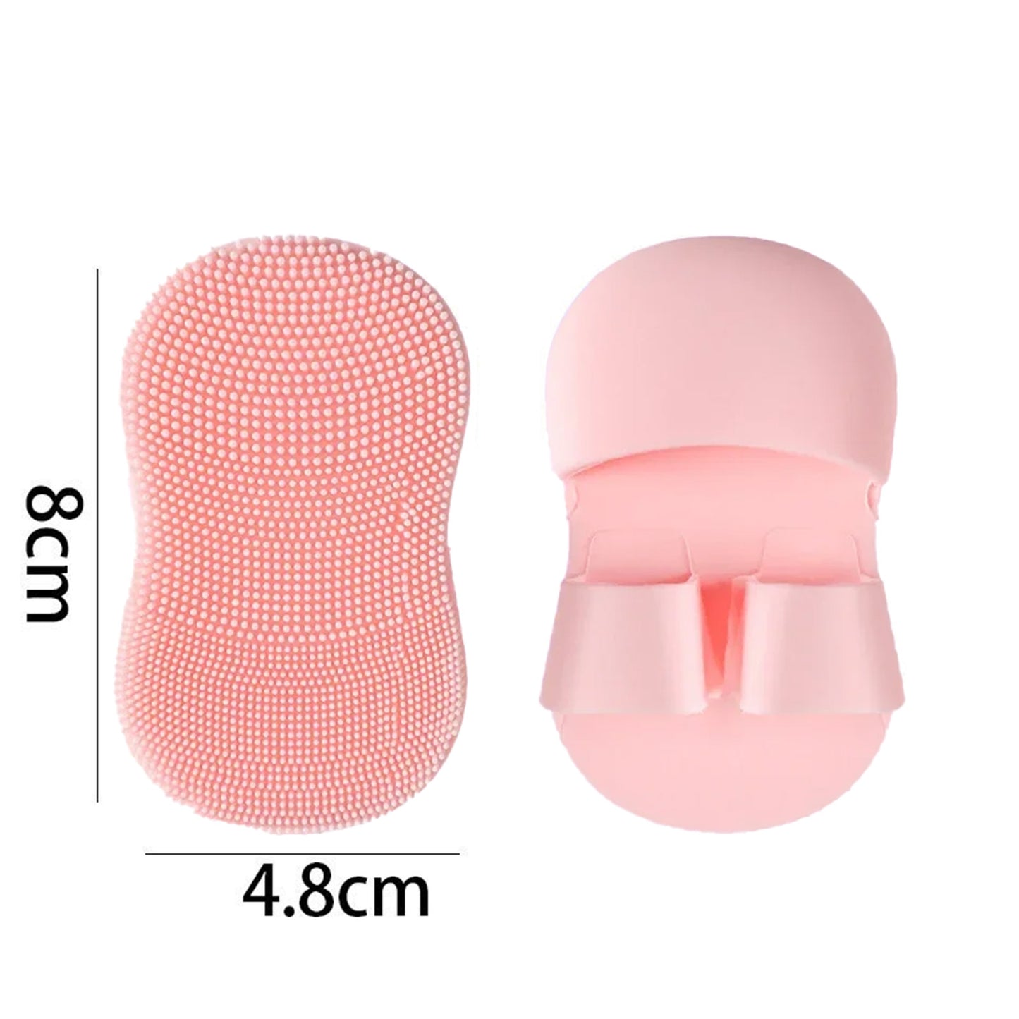 2PC Silicone Facial Cleansing Brush | Mini Exfoliator & Baby Bath Scrubber